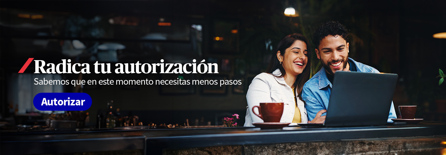 Paciente autorizando a través de su computador