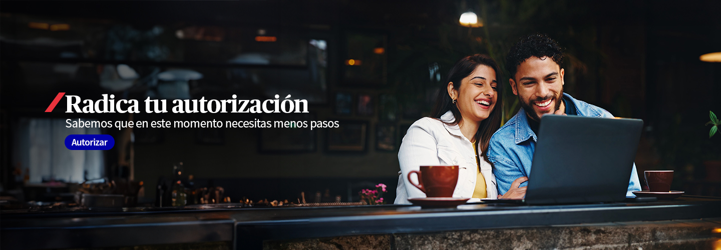 Paciente autorizando a través de su computador