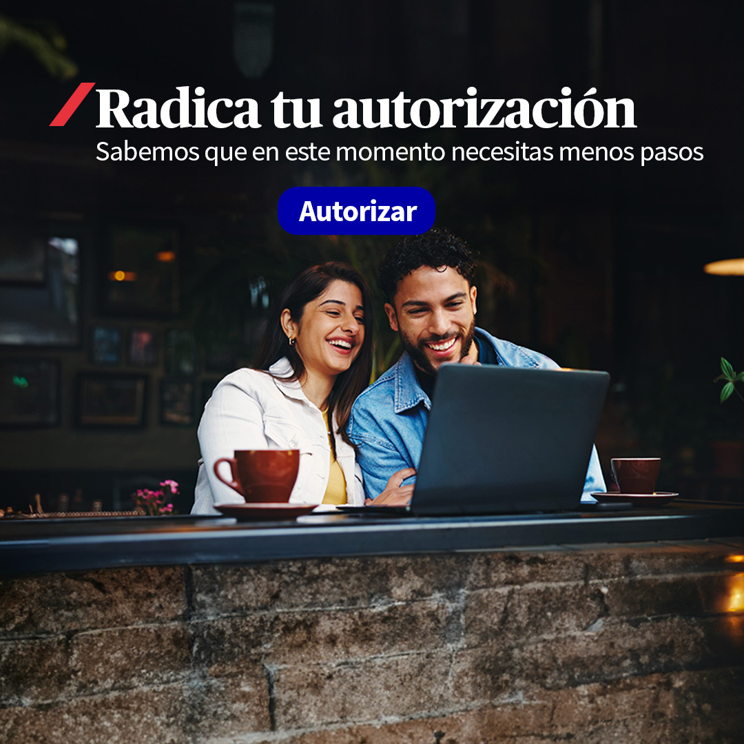 Paciente autorizando a través de su computador