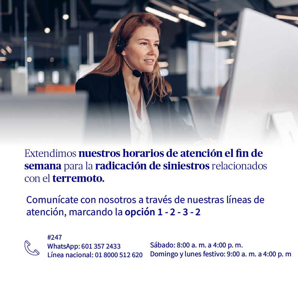 Información emergencia sismo