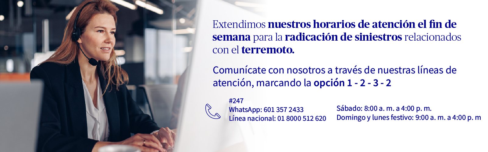 Información emergencia sismo