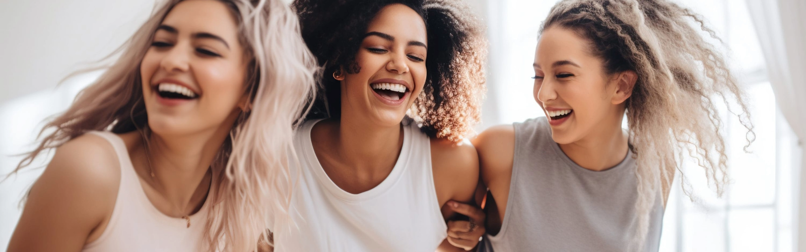 Mujeres felices de diferentes edades