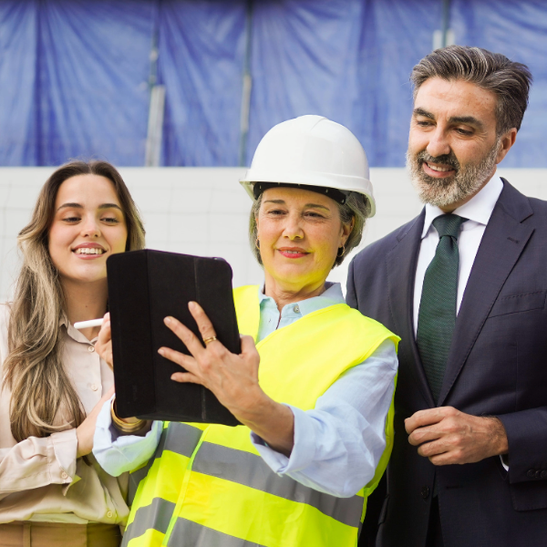 colaboradores de una empresa revisando procesos y proyectos como parte de un sistema de gestión de la seguridad y salud en el trabajo